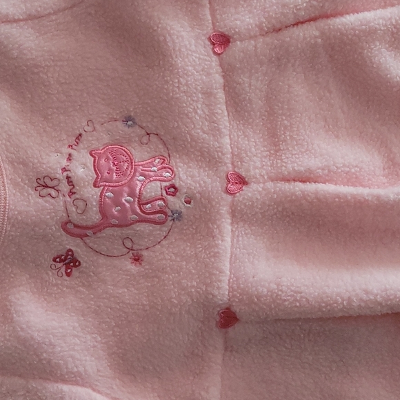 Baby okie dokie fleece one piece with matching headband - Picture 2 of 4